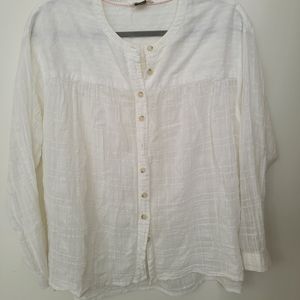 Anthropologie Pilcro Mila White Button Down Shirt